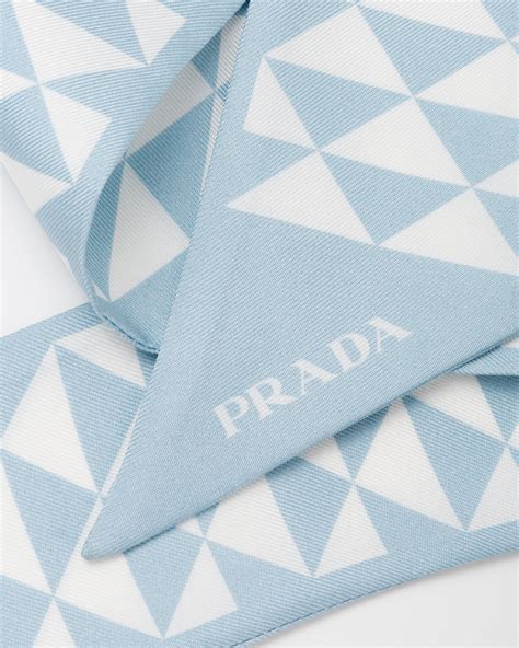 prada mens silk scarves|prada twill scarf.